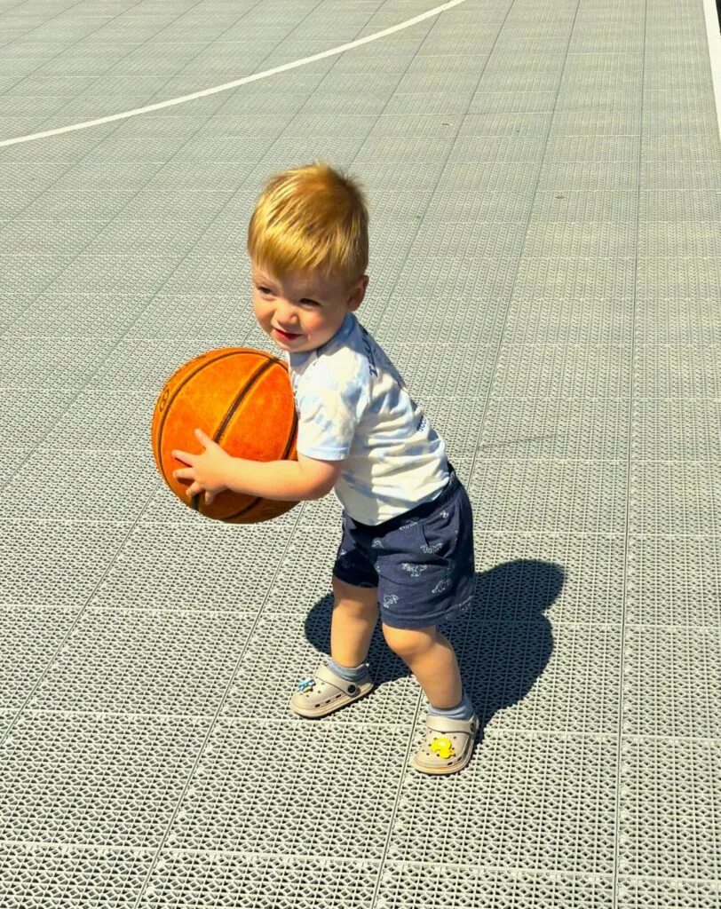 Toddler Learning to Pivot Basketball - Ball to Life Sports Ball to Life kid with basketball dream