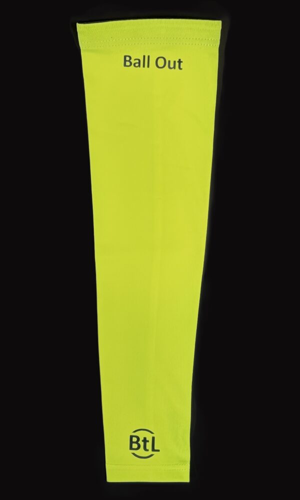 Fluorescent Green Ball out Arm sleeve black letter