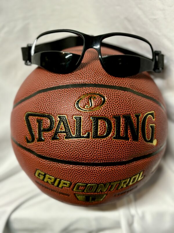 Dribble goggle on basketball