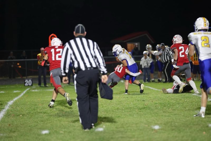 football player making form tackle