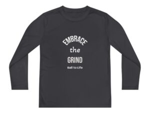 Embrace the Grind Youth Long Sleeve Competitor Tee
