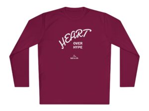 “Heart Over Hype” Edition Moisture Wicking , Lightweight Unisex Athletic Shirt