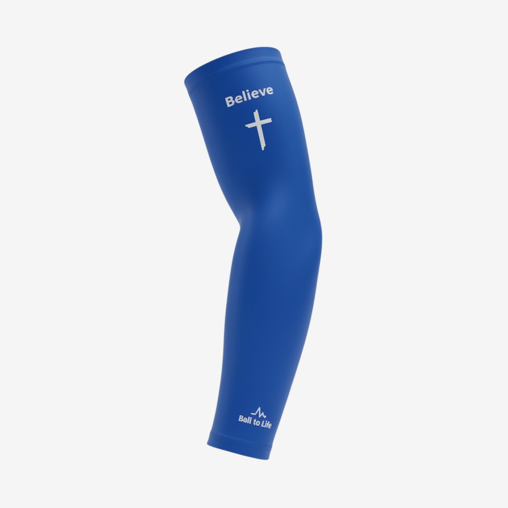 Blue Believe Arm Compression Sleeve