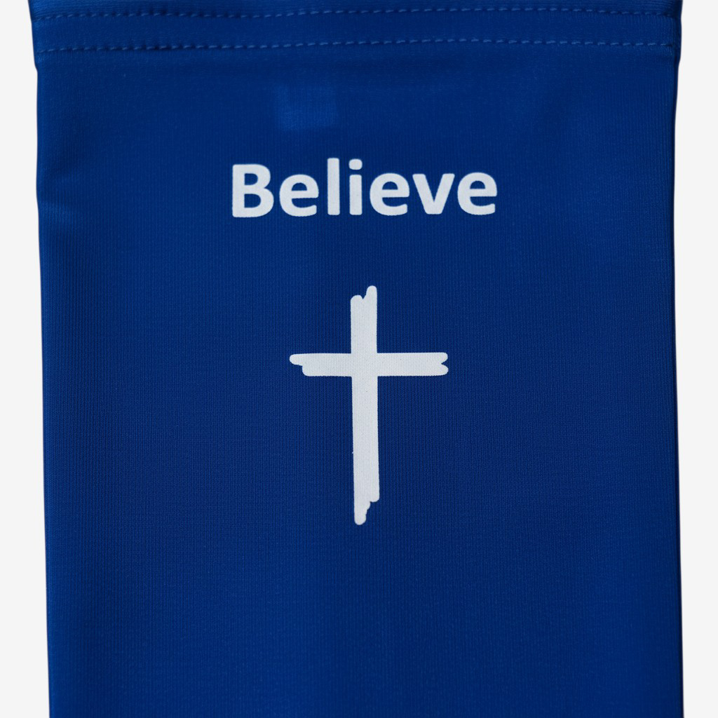 Blue Believe Arm Compression Sleeve