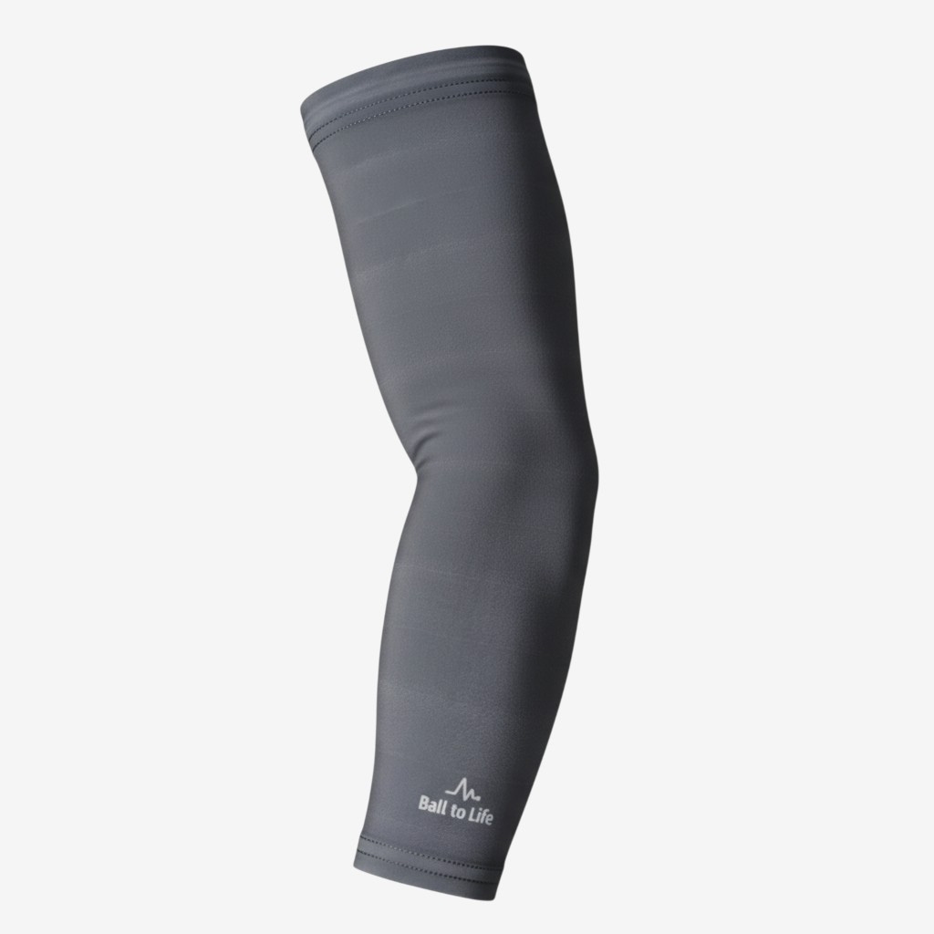 Gray Ball to Life Compression Arm Sleeve