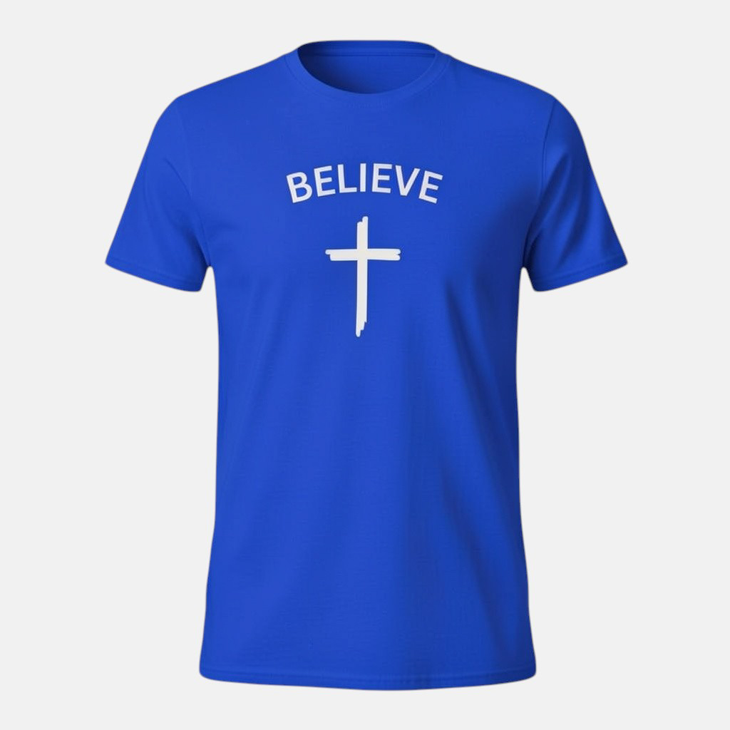 Blue Ball to Life Believe T Shirt