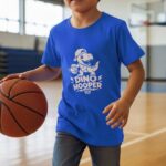 Blue Dino hooper shirt for kids