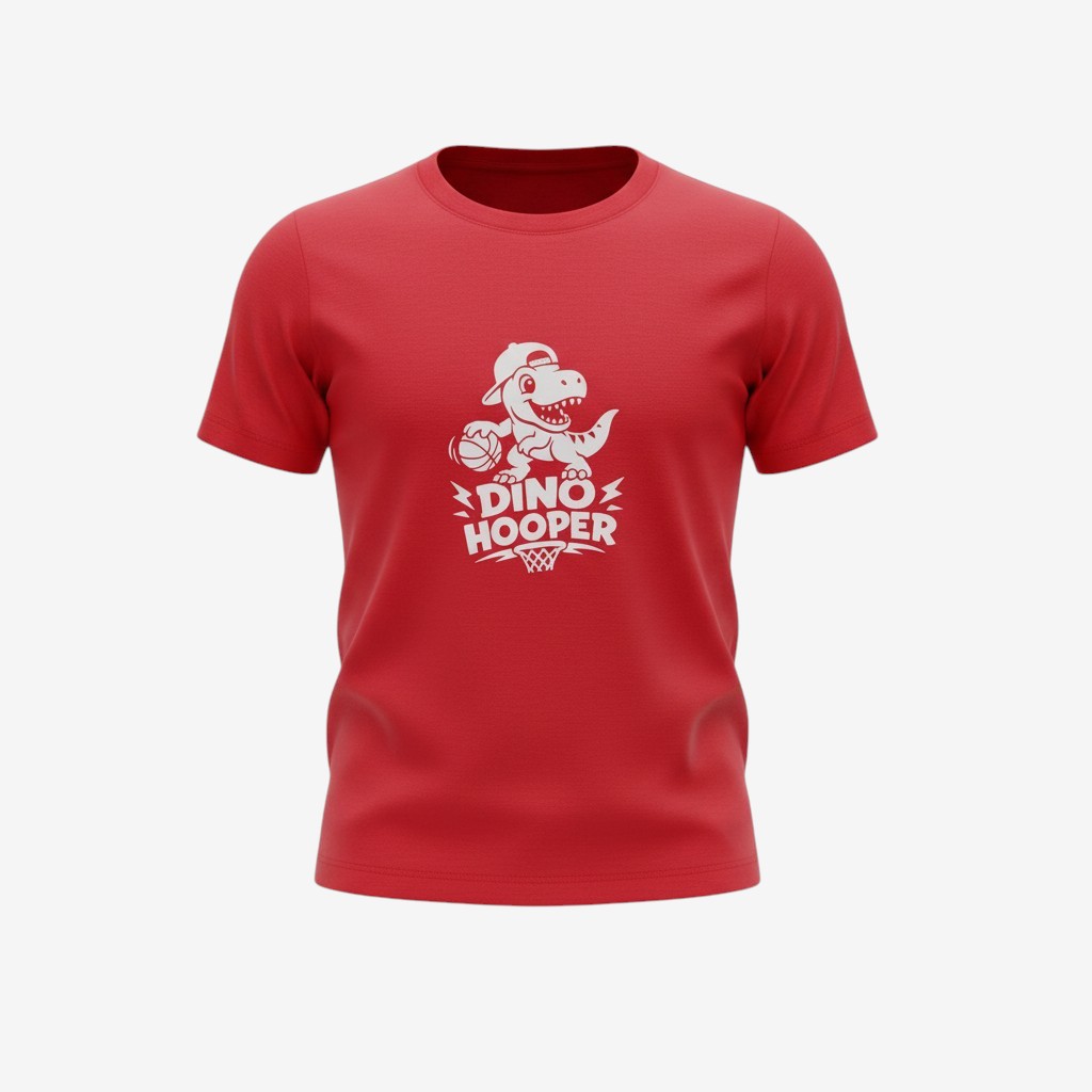 Red Dino hooper shirt for kids