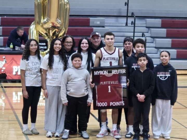 Myron Reuter after scoring 1000 points in basketball
