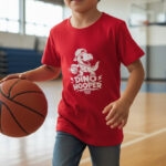 Red Dino hooper shirt for kids